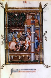 Hedenske prester ønsker Sisinnius velkommen ved portene til Paris, 1317