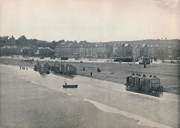 Paignton - The Sands, fra bryggen, 1895