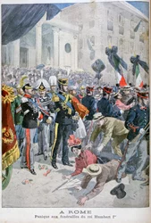 Panikk ved kong Humberts begravelse, Roma, 1900