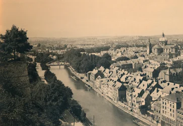 Panorama av Sambre, ca 1900