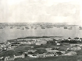 Panorama fra bakken, Montevideo, Uruguay, 1895.