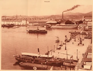 Panorama av Quais i Toulon, 1930.