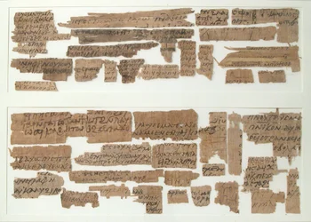 Papyri-fragmenter, koptisk, 7. århundre.