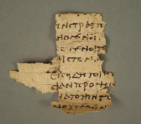 Papyrusfragment, koptisk, 4.-7. århundre.