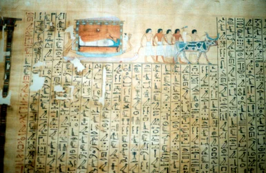 Papyrus fra en gammel egyptisk dødebok