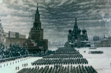 Parade på Røde plass, desember 1947, Moskva, Russland