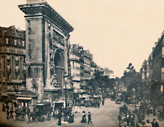 Paris. - Porte Saint-Denis og boulevardene. -LL, c1910.