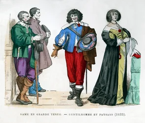 Bønder, en gentleman og en dame, 1635 1882-1884