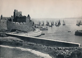 Peel - Det gamle slottet og havnen, 1895