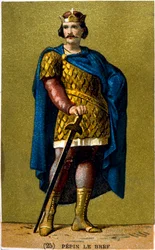 Pippin den lille, frankernes konge fra 751, 19. århundre