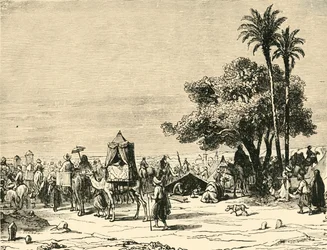 Pilegrimer på reise til Mekka, 1890.