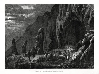 Plain of Ronororaka, Påskeøya, 1877
