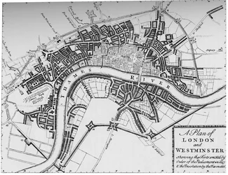 Plan over London og Westminster, 1749 1903