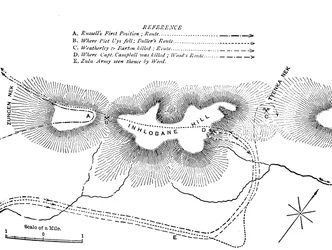 Kampplan på Inhlobane-fjellet, 28. mars 1979, c1880
