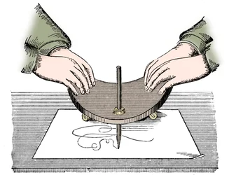 Planchette eller Ouija-brett, 1885