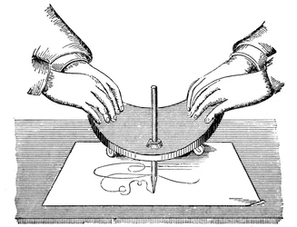 Planchette eller Ouija-brett, 1885