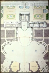 Planer for transformasjonen av Versailles, Frankrike, 1780