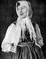 Polsk kvinne i tradisjonell kjole, 1936