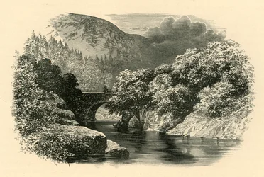 Aberglaslyn Bridge, Nord-Wales, c1890.