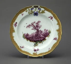 Porselenstallerken fra Orlov-tjenesten, ca 1770