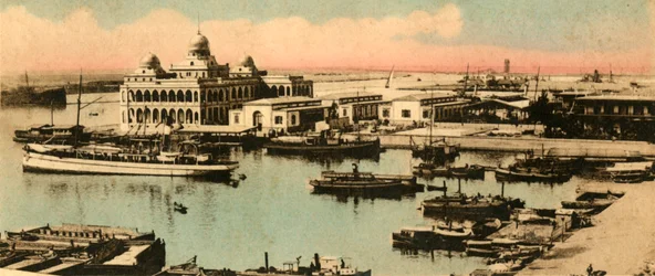 Port Said. - Inngangen til kanalen og kontorer til selskapet, c1918-c1939.