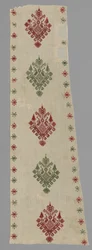 Del av et sengetelt, 1600-1700-tallet.