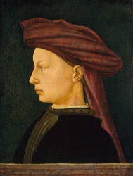 Portrett av en ung mann i profil