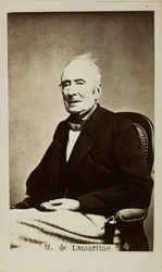 Portrett av Alphonse de Lamartine 1790-1869, 1860-tallet.
