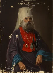 Portrett av erkebiskop Iriney Klementyevsky av Pskov 1753-1818, tidlig på 1800-tallet