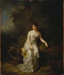 Portrett av grevinne Ekaterina Lvovna Golovkina, sent på 1700-tallet.