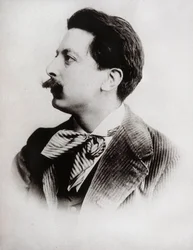 Portrett av Enrique Granados (1867-1916), spansk komponist og pianist. Fotografi.