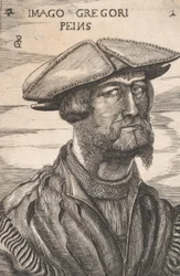Portrett av Georg Pencz Imago Gregori Peins.