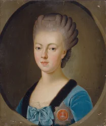 Portrett av storhertuginne Natalia Alexeyevna av Russland 1755-1776, prinsesse Wilhelmina Louisa av Hessen-Darmstadt, 1770-tallet