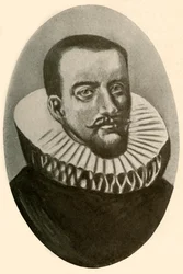 Portrett av Henry Hudson, engelsk navigatør i ruff, 1609, 1937.