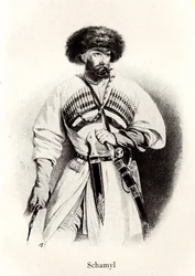 Portrett av Imam Shamil 1799-1871, 1800-tallet