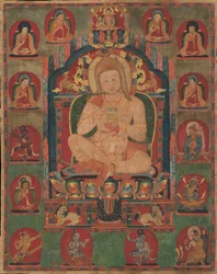 Portrett av Jnanatapa Deltatt av Lamas og Mahasiddhas, ca. 1350.