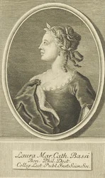 Portrett av Laura Bassi 1711-1778, 1738.