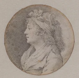 Portrett av Marie Louise av Savoy 1749-1792, prinsesse av Lamballe.