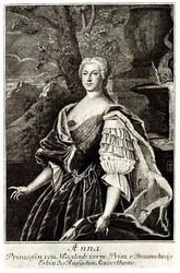 Portrett av prinsesse Anna Leopoldovna 1718-1746, tsar Ivan VIs mor