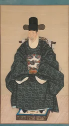Portrett av Yun Dongseom 1710-1795, ca. 1790-1805.