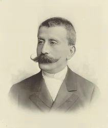 Portrett av pianist og komponist Moritz Moszkowski 1854-1925.