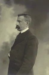 Portrett av pianist og komponist Moritz Moszkowski 1854-1925, ca. 1900.