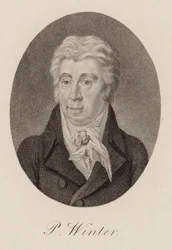 Portrett av komponisten Peter von Winter 1754-1825, ca 1825.