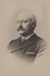 Portrett av komponisten Sir Charles Hubert Hastings Parry 1848-1918, 1891.
