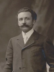 Portrett av komponisten Xavier Leroux 1863-1919, ca. 1910.