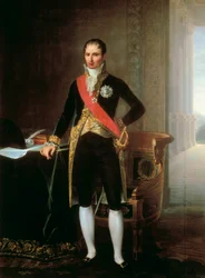 Portrett av kongen av Napoli og Spania Joseph Bonaparte (1768-1844). Maleri.