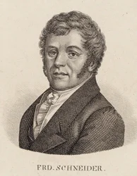 Portrett av organisten og komponisten Friedrich Schneider 1786-1853.