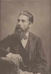 Portrett av pianisten og komponisten Adolf Jensen 1837-1879.