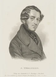 Portrett av pianisten og komponisten Sigismund Thalberg 1812-1871, ca. 1850.