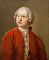 Portrett av lærde Mikhail V. Lomonosov 1711-1765, tidlig på 1800-tallet.